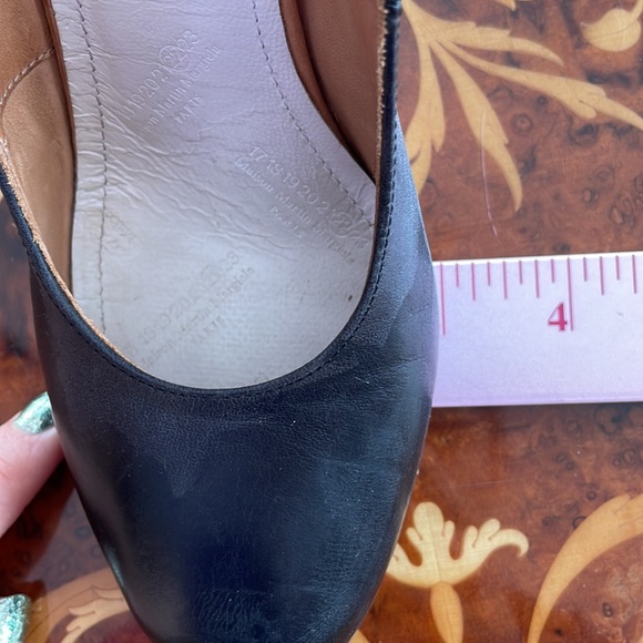 MAISON MARTIN MARGIELA sz 5.5/6 or 36 black wedge pumps cutout heel - Picture 8 of 9